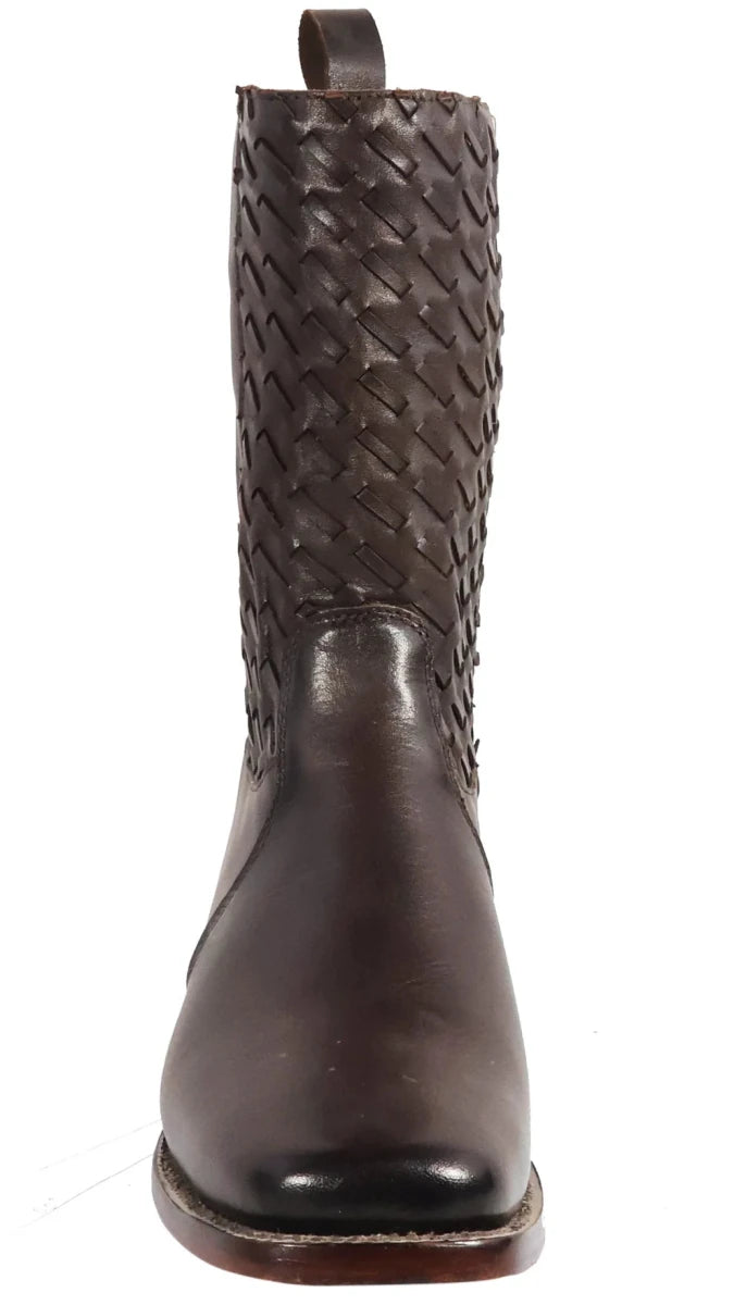 Men´s Silverton Chance All Leather Square Toe Boots - Brown - OriginalWestern.com