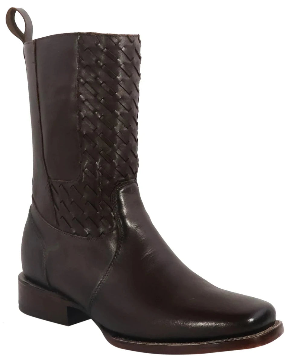 Men´s Silverton Chance All Leather Square Toe Boots - Brown - OriginalWestern.com