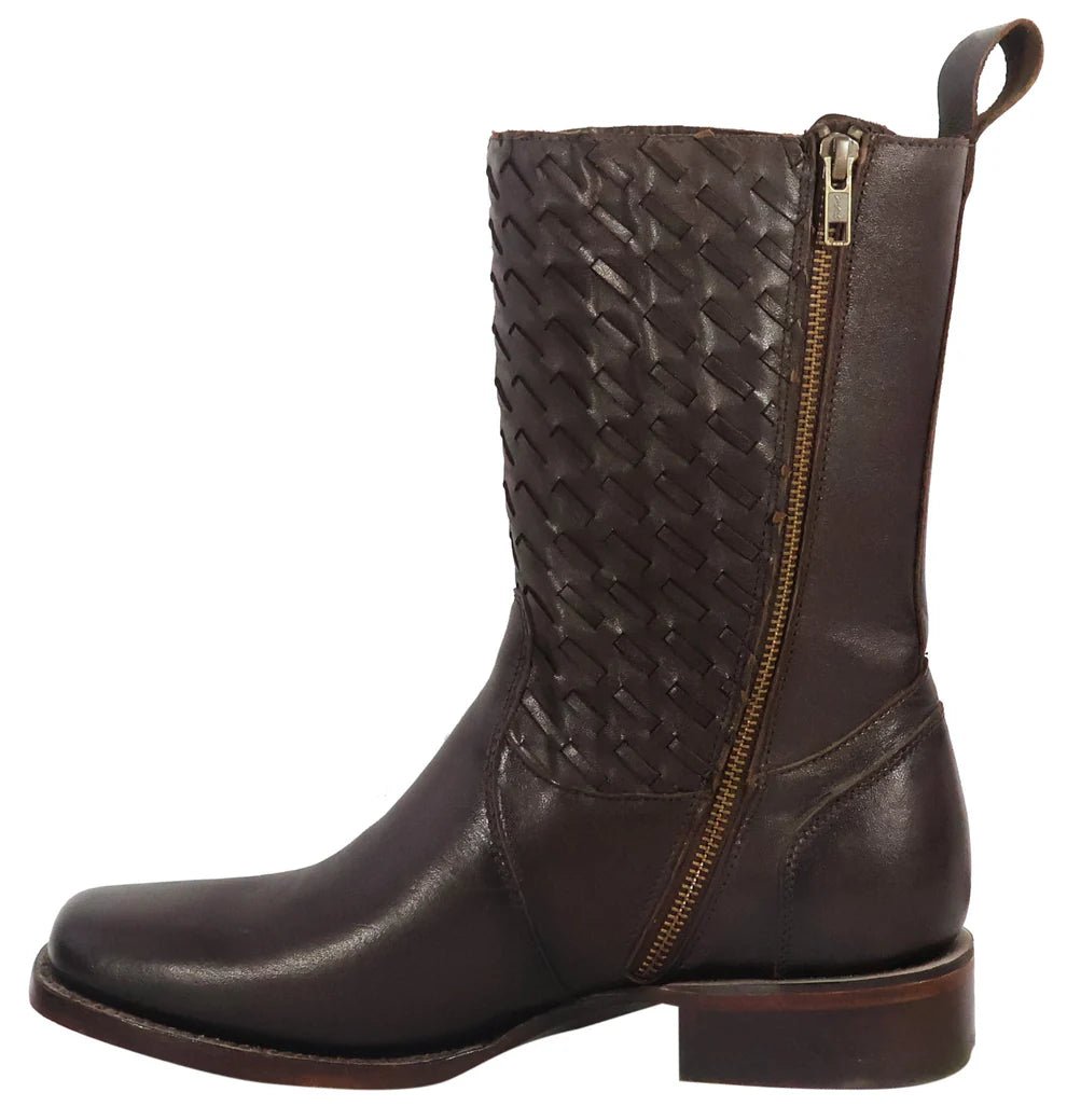 Men´s Silverton Chance All Leather Square Toe Boots - Brown - OriginalWestern.com