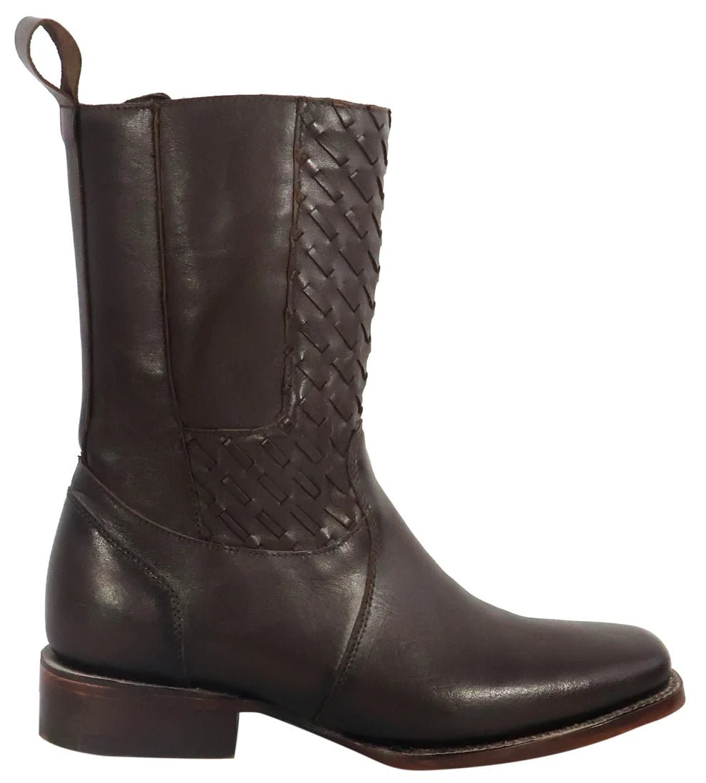 Men´s Silverton Chance All Leather Square Toe Boots - Brown - OriginalWestern.com