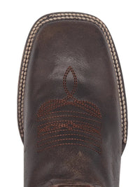 Men´s Silverton Charlie All Leather Wide Square Toe Boots - Brown - OriginalWestern.com