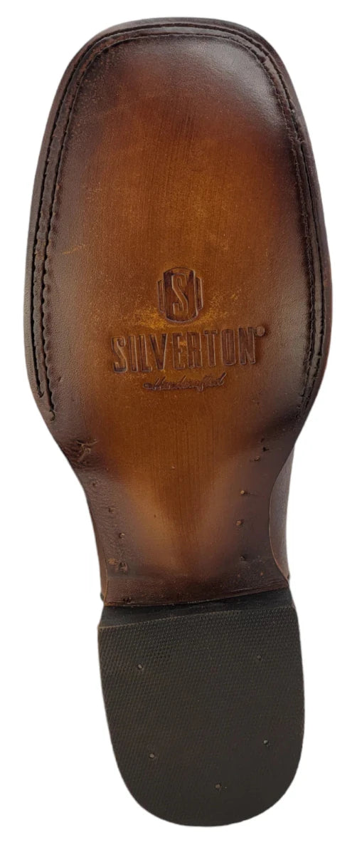 Men´s Silverton Charlie All Leather Wide Square Toe Boots - Honey - OriginalWestern.com