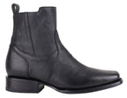 Men´s Silverton Clay Genuine Leather Square Toe Ankle Boots with Zipper - Black - OriginalWestern.com
