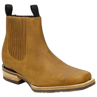 Men´s Silverton Crazy All Leather Square Toe Short Boots - Honey - OriginalWestern.com