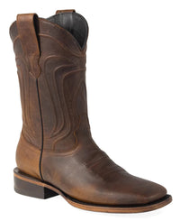 Men´s Silverton Duke All Leather Wide Square Toe Boots - Honey - OriginalWestern.com