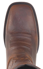 Men´s Silverton Duke All Leather Wide Square Toe Boots - Honey - OriginalWestern.com