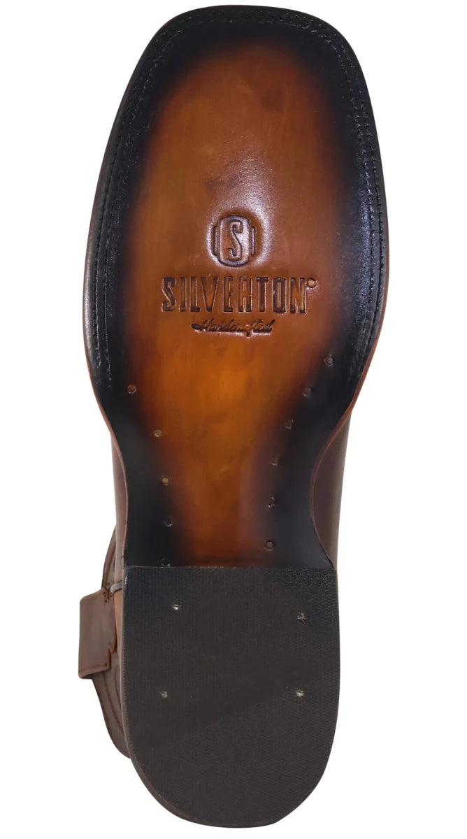 Men´s Silverton Duke All Leather Wide Square Toe Boots - Honey - OriginalWestern.com