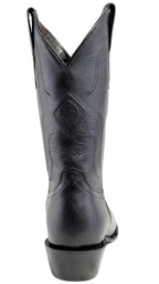 Men´s Silverton Easton All Leather Round Toe Boots - Black - OriginalWestern.com
