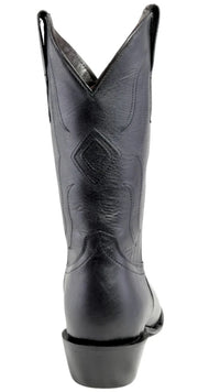 Men´s Silverton Easton All Leather Round Toe Boots - Black - OriginalWestern.com