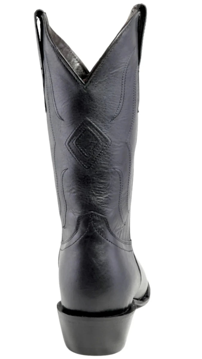 Men´s Silverton Easton All Leather Round Toe Boots - Black - OriginalWestern.com