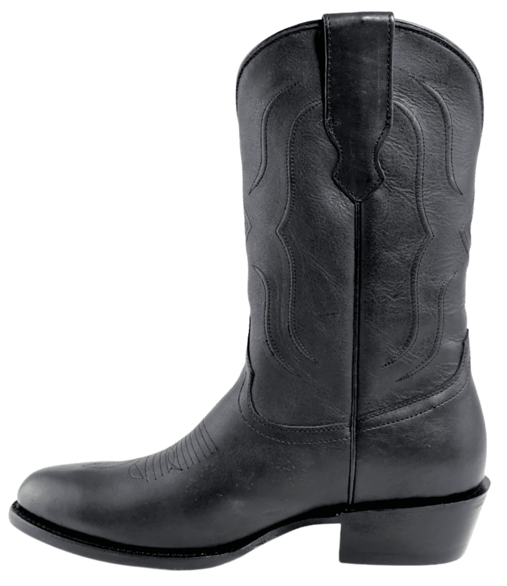 Men´s Silverton Easton All Leather Round Toe Boots - Black - OriginalWestern.com
