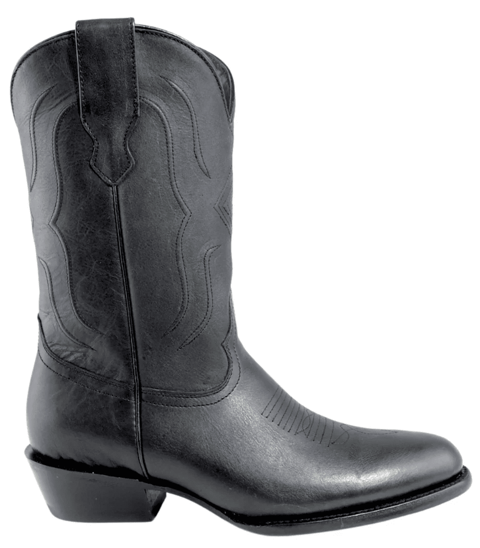Men´s Silverton Easton All Leather Round Toe Boots - Black - OriginalWestern.com