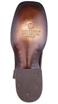 Men´s Silverton Fin All Leather Wide Square Toe Boots - Honey - OriginalWestern.com