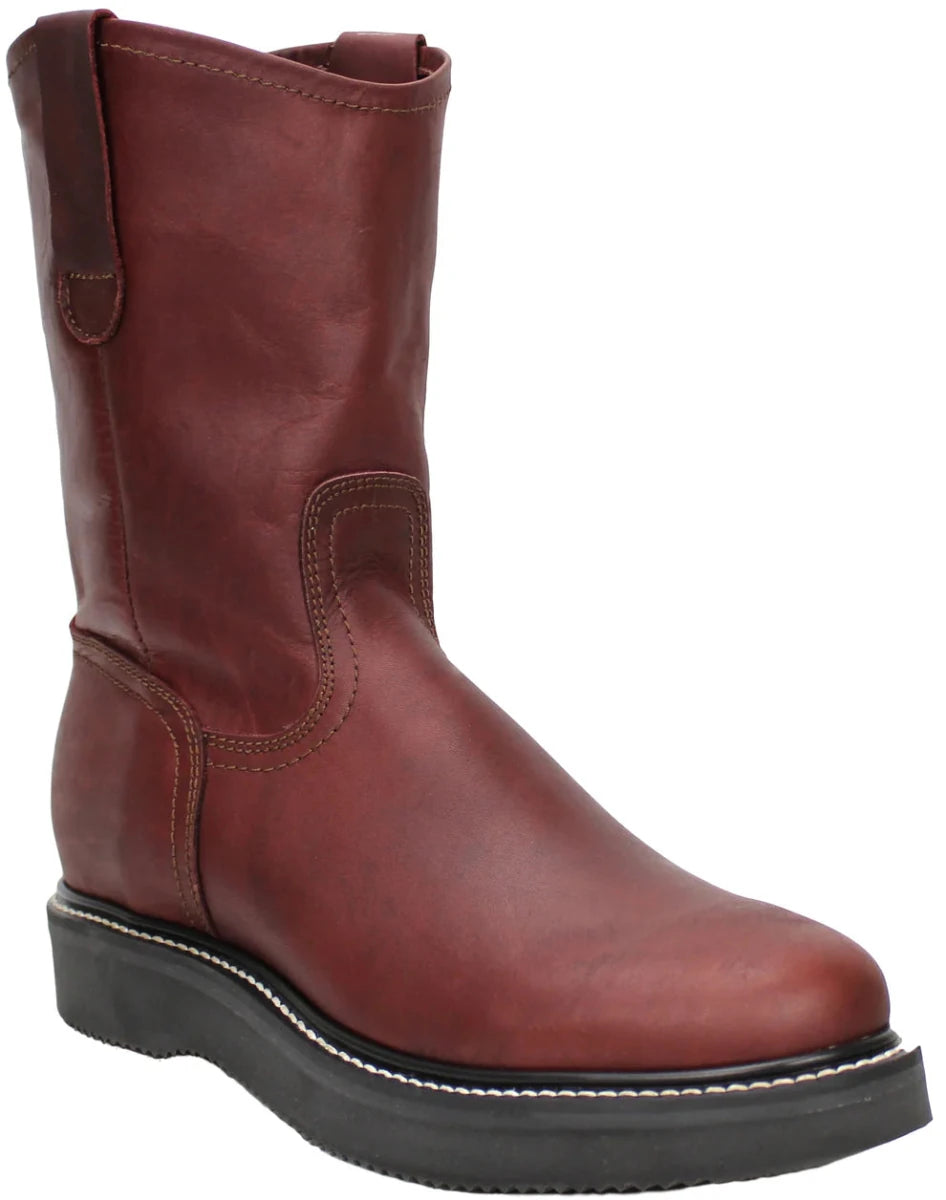 Men´s Silverton Greenfield All Leather Round Toe Work Boots - Shedron - OriginalWestern.com