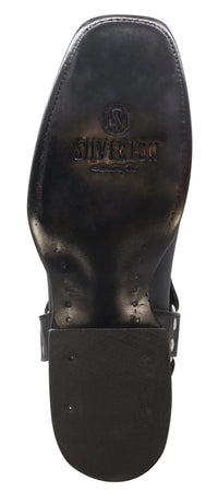 Men´s Silverton Harley All Leather Square Toe Boots - Black - OriginalWestern.com