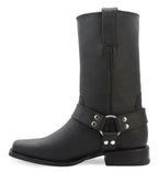 Men´s Silverton Harley All Leather Square Toe Boots - Black - OriginalWestern.com