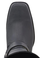 Men´s Silverton Harley All Leather Square Toe Boots - Black - OriginalWestern.com