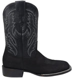 Men´s Silverton Jasper All Leather Wide Square Toe Boots - Black - OriginalWestern.com