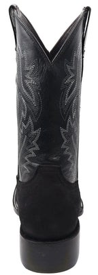 Men´s Silverton Jasper All Leather Wide Square Toe Boots - Black - OriginalWestern.com