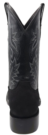 Men´s Silverton Jasper All Leather Wide Square Toe Boots - Black - OriginalWestern.com
