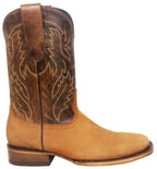 Men´s Silverton Jasper All Leather Wide Square Toe Boots - Tobacco - OriginalWestern.com