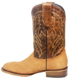 Men´s Silverton Jasper All Leather Wide Square Toe Boots - Tobacco - OriginalWestern.com