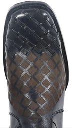 Men´s Silverton Jerry All Leather Wide Square Toe Short Boots - Black - OriginalWestern.com