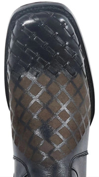 Men´s Silverton Jerry All Leather Wide Square Toe Short Boots - Black - OriginalWestern.com