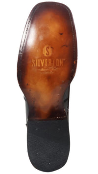 Men´s Silverton Jerry All Leather Wide Square Toe Short Boots - Black - OriginalWestern.com