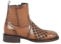 Men´s Silverton Jerry All Leather Wide Square Toe Short Boots - Honey - OriginalWestern.com