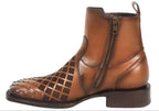 Men´s Silverton Jerry All Leather Wide Square Toe Short Boots - Honey - OriginalWestern.com