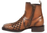 Men´s Silverton Jerry All Leather Wide Square Toe Short Boots - Honey - OriginalWestern.com