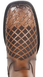 Men´s Silverton Jerry All Leather Wide Square Toe Short Boots - Honey - OriginalWestern.com