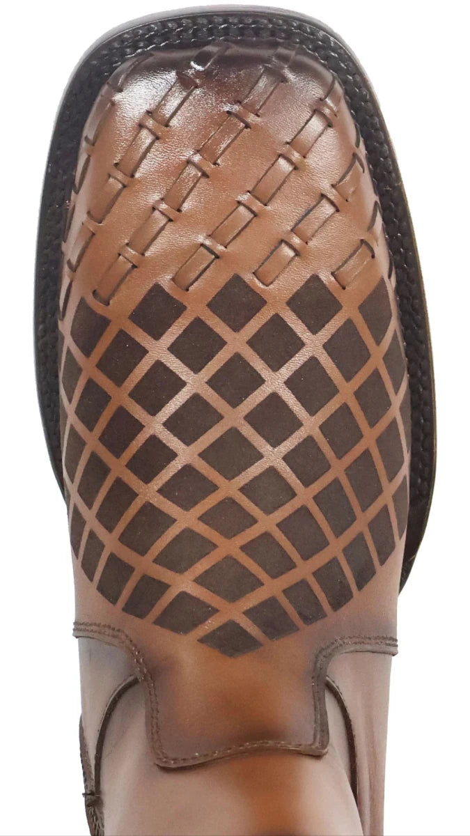 Men´s Silverton Jerry All Leather Wide Square Toe Short Boots - Honey - OriginalWestern.com