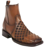 Men´s Silverton Jerry All Leather Wide Square Toe Short Boots - Honey - OriginalWestern.com
