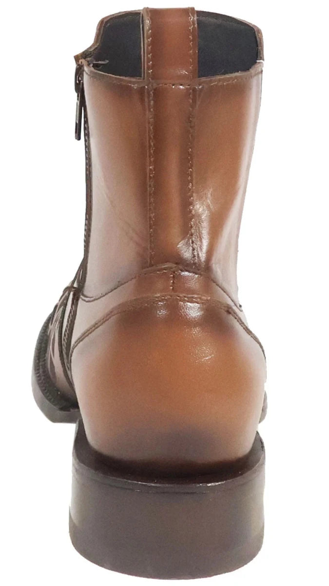 Men´s Silverton Jerry All Leather Wide Square Toe Short Boots - Honey - OriginalWestern.com