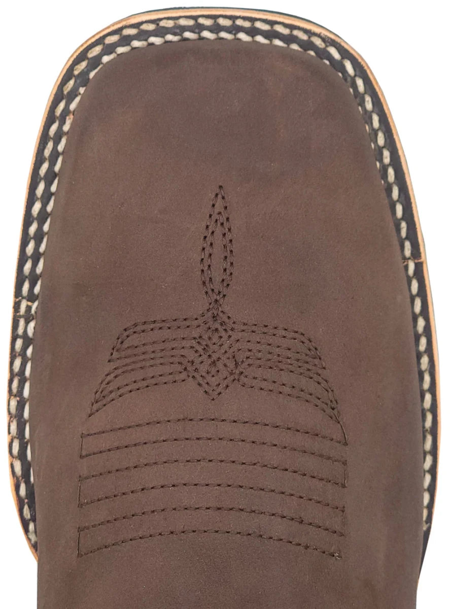 Men´s Silverton Kingston Horse All Leather Wide Square Toe Short Boots - Brown - OriginalWestern.com