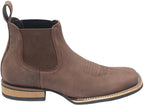 Men´s Silverton Kingston Horse All Leather Wide Square Toe Short Boots - Brown - OriginalWestern.com