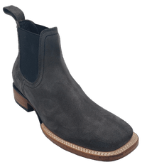 Men´s Silverton Kingston Suede All Leather Wide Square Toe Short Boots - Gray - OriginalWestern.com