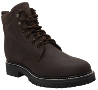 Men´s Silverton Lacer 6 All Leather Round Toe Work Boots - Brown - OriginalWestern.com