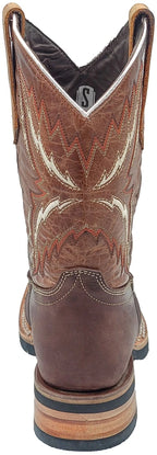 Men´s Silverton Longhorn All Leather Square Toe Boots - Tobacco - OriginalWestern.com