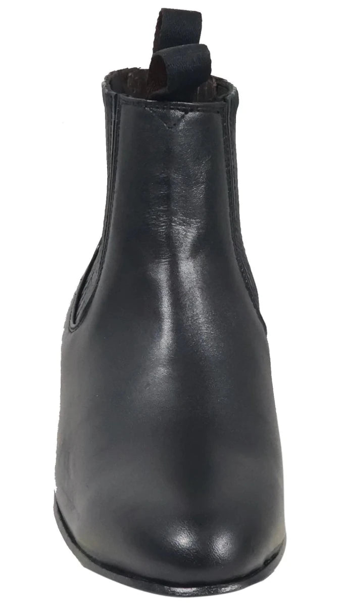 Men´s Silverton Napa All Leather Round Toe Short Boots - Black - OriginalWestern.com