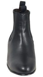 Men´s Silverton Napa All Leather Round Toe Short Boots - Black - OriginalWestern.com