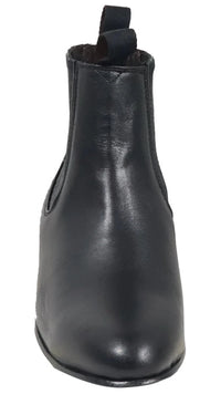 Men´s Silverton Napa All Leather Round Toe Short Boots - Black - OriginalWestern.com