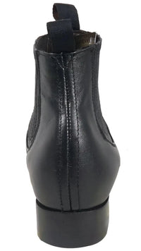 Men´s Silverton Napa All Leather Round Toe Short Boots - Black - OriginalWestern.com