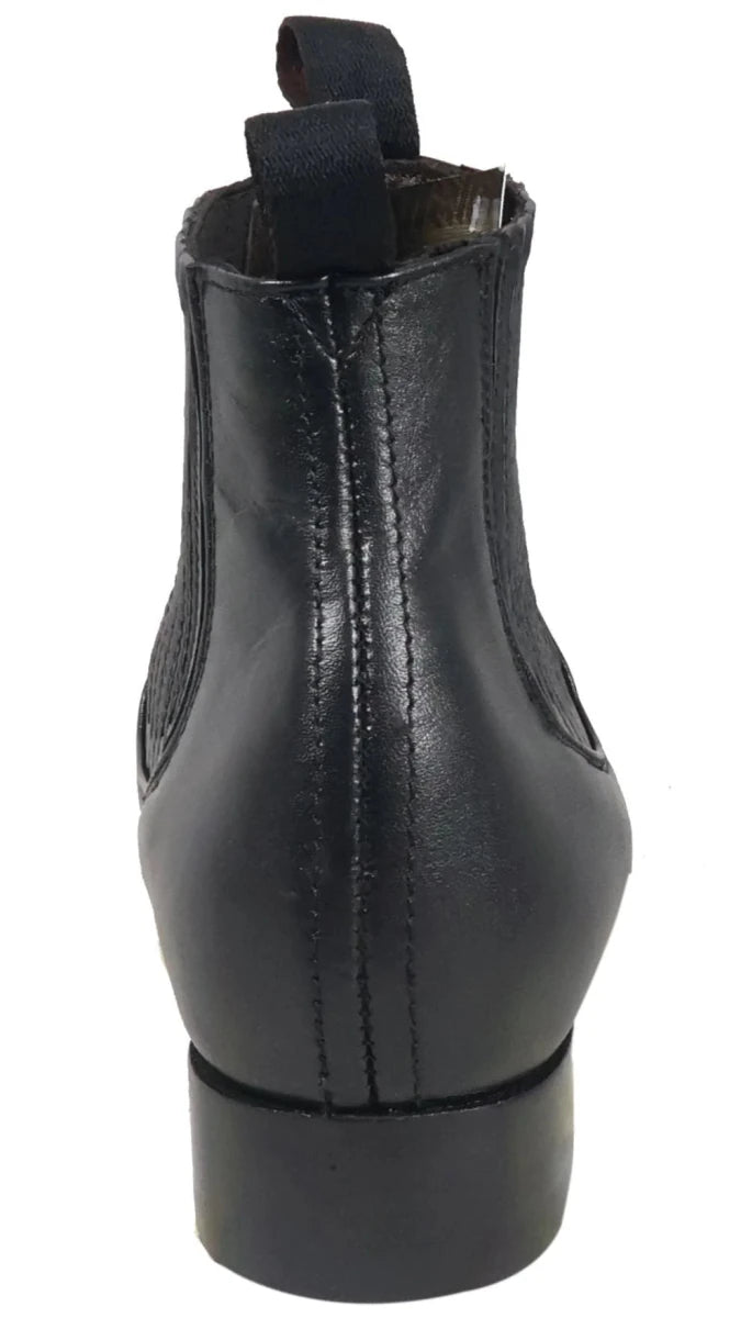 Men´s Silverton Napa All Leather Round Toe Short Boots - Black - OriginalWestern.com