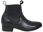 Men´s Silverton Napa All Leather Round Toe Short Boots - Black - OriginalWestern.com
