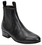 Men´s Silverton Napa All Leather Round Toe Short Boots - Black - OriginalWestern.com