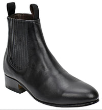 Men´s Silverton Napa All Leather Round Toe Short Boots - Black - OriginalWestern.com