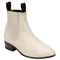 Men´s Silverton Napa All Leather Round Toe Short Boots - Bone - OriginalWestern.com